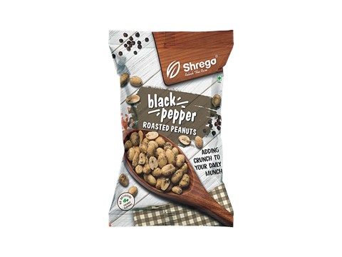 Shrego Black Pepper Roasted Peanuts, 140 g