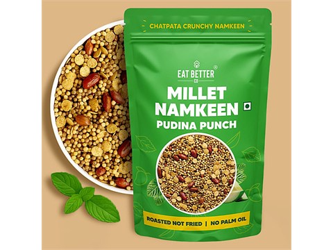 Eat Better Co Pudina Punch Millet Namkeen, 100 g