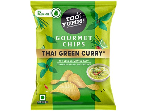 Too Yumm! Thai Green Curry Flavour Gourmet Potato Chips, 50 g