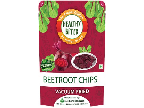 Healthy Bites Vacuum Fried Beetroot Chips, 45 g