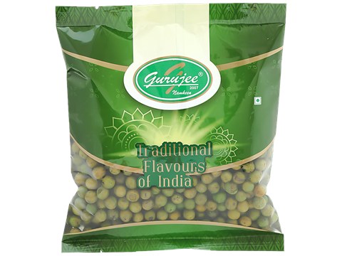 Gurujee Namkeen Green Peas Masala - Rich, Crispy, Ready To Eat Savouries, No Preservatives, 150 g