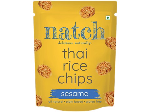 Natch Natch Thai Rice Chips Sesame butter 25g, 25 g
