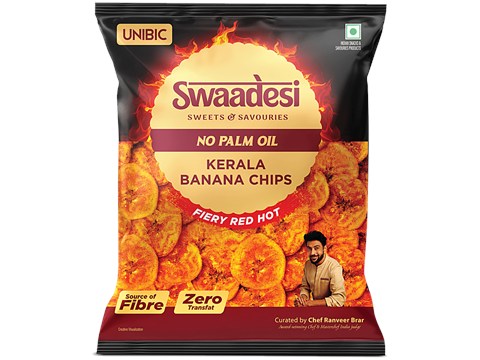 Unibic Swaadesi Fiery Red Hot Kerala Banana Chips, 100 g