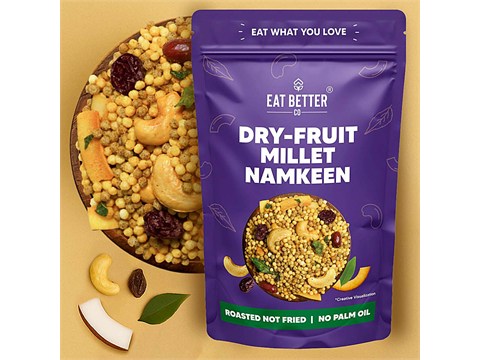 Eat Better Co Dry-Fruit Millet Namkeen, 90 g