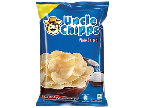 Uncle chipps Plain Salted Potato Chips, 80 g