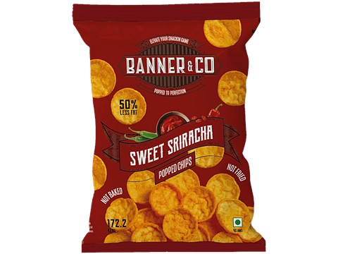 Banner & Co Sweet Sriracha Popped Chips, 40 g