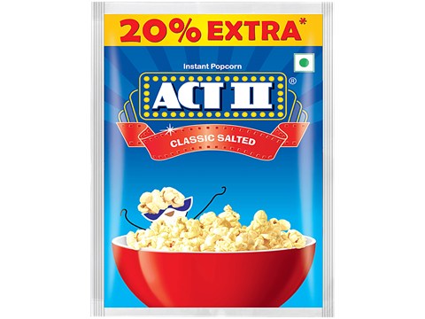 ACT II Classic Salted Instant Popcorn, 72 g