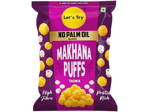 Let's Try Tadka Makhana Puffs, 57 g