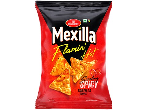 Haldiram's Mexilla Flamin' Hot Sizzling Spicy Tortilla Chips, 89 g