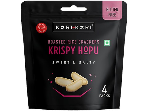 Kari Kari Krispy Hopu Sweet & Salty Roasted Rice Cracker, 60 g