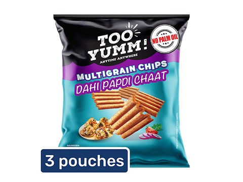 Too Yumm! Dahi Papdi Chaat Multigrain Chips, 3x41 g