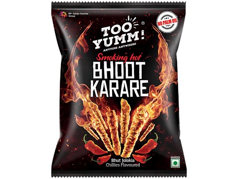 Too Yumm! Smoking Hot Bhoot Karare Bhut Jolokia Chillies Flavoured Chips, 71.5 g
