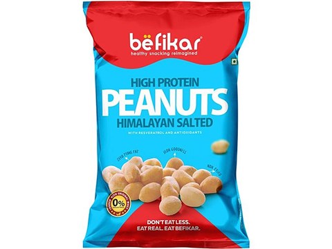 Befikar High Protein Peanuts - Himalayan Salted, 140 g