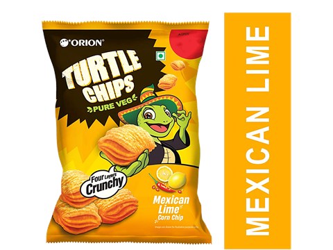 Orion Turtle Chips Mexican Lime Corn Chip, 115 g