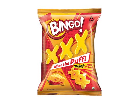 Bingo! Chilli Cheese Baked Puff Snacks, 48 g