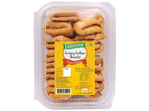Danaram Crispy Indian Snacks - Tikoni Matthi, 400 g