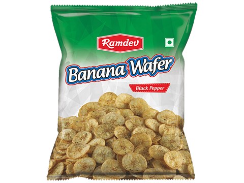 Ramdev Banana Wafer Chips - Black Pepper, 32 g
