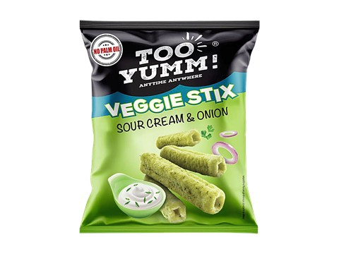 Too Yumm! Sour Cream & Onion Crisps Veggie Stix, 41 g