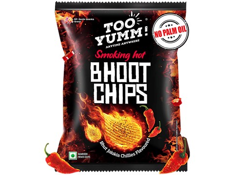 Too Yumm! Smoking Hot Bhut Jolokia Chillies Flavoured Bhoot Chips, 82 g