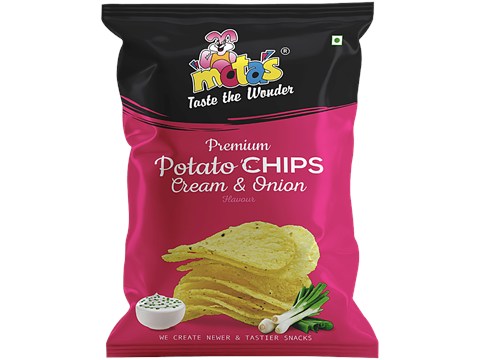 mota's Premium Potato Chips - Cream & Onion Flavour, 100 g