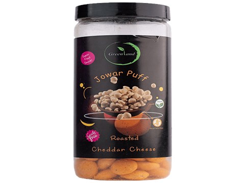 Greenland Roasted Jowar Puff - Cheddar Cheese Flavour, Gluten Free, 75 g