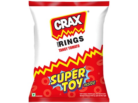 Crax Corn Rings - Tangy Tomato, 53 g