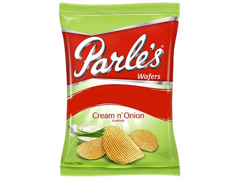 Parle Wafers - Potato Chips, Cream & Onion Flavour, Crispy, Crunchy, 140 g