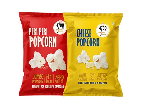 4700BC White Cheddar Cheese + Peri Peri Jumbo Popcorns, 47 g