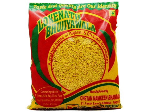 Lokenath Bhujiyawala Chat Bhujiya Namkeen - Mildly Spiced, Teatime Snack, 160 g
