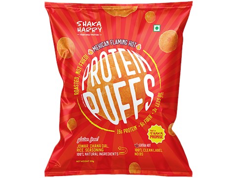 Shaka Harry Mexican Flaming Hot Protein Puffs, 20 g