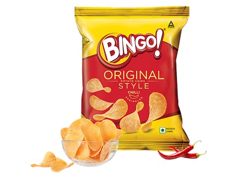 Bingo! Original Style Chilli Sprinkled Potato Chips, 43 g