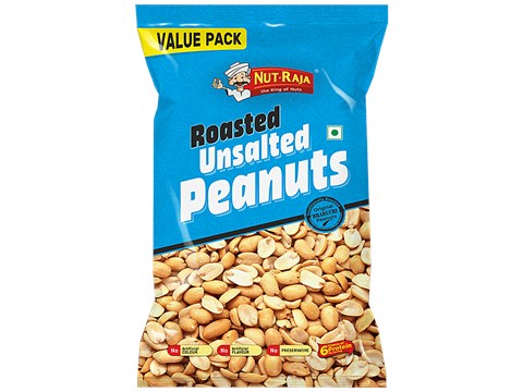 Jabsons Roasted Unsalted Peanuts - Protein Rich, No Artificial Colours, Traditional Flavour, 320 g