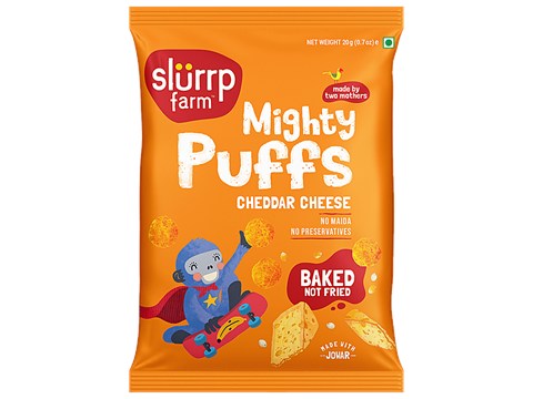 Slurrp Farm Mighty Puffs - Cheddar Cheese, 20 g