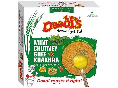 Daadi's Premium Chutney Ghee Khakhra - Mint, 200 g