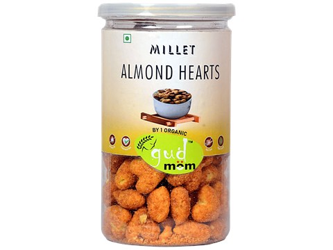 Gudmom Millet Almond Hearts, 80 g