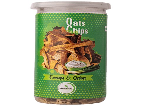 Greenland Oats Chips - Cream & Onion Flavour, Rich In Dietary Fibre, 135 g