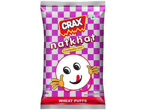 Crax Natkhat Chatpata Imli Wheat Puffs, 82 g