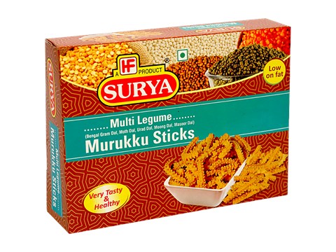 Surya Murukku Sticks - Multi Legume, Low On Fat, 200 g