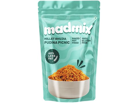 Madmix Pudina Picnic Jowar Bhujia, 125 g