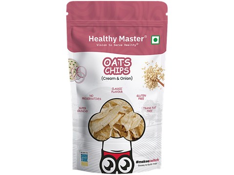 Healthy Master Cream & Onion Oats Chips, 30 g
