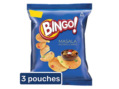 Bingo! Potato Chips - Masala, 3x25 g