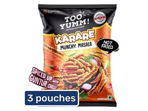 Too Yumm! Karare Munchy Masala Flavoured Crisps, 3x71.5 g