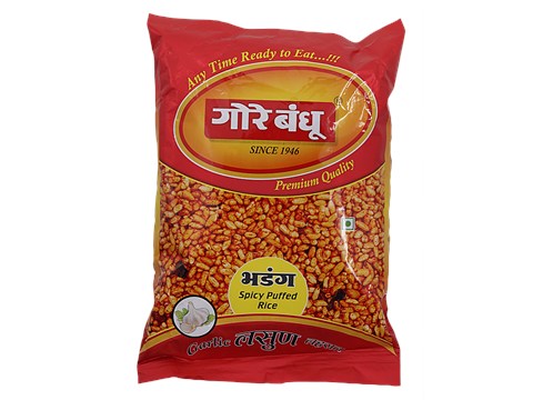 Gore Bhandu  Spicy Puffed Rice Namkeen - Garlic Bhadang, 200 g