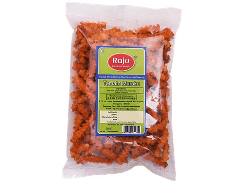 Raju Snacks Tomato Twist Murukku, 150 g