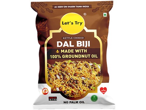 Let's Try Kettle Cooked Dal Biji - Made With Groundnut Oil, 180 g