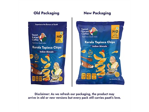 Sweet Karam Coffee Indian Masala Kerala Tapioca Chips, 65 g