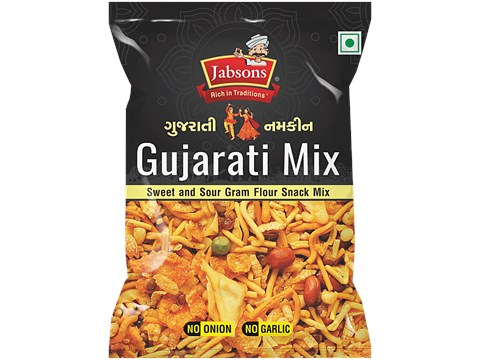 Jabsons Gujarati Mix - Sweet & Sour Gram Flour Snack, 160 g