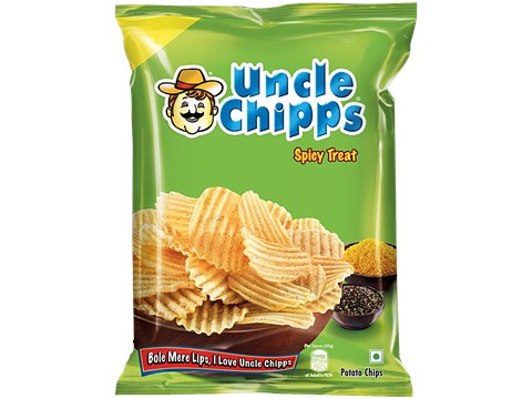 Uncle chipps Spicy Treat Potato Chips, 48 g