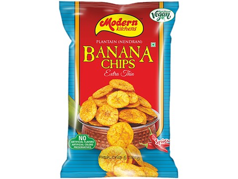 Modern Kitchens Spicy Nendran Banana Chips, 160 g