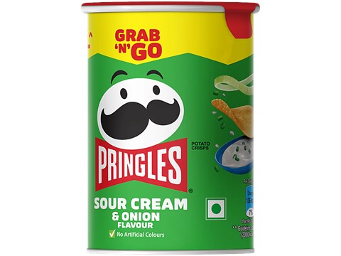 Pringles Sour Cream & Onion Flavour Potato Crisps, 40 g